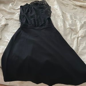 Banana Republic MIDI Dress with Dots and Ruffles